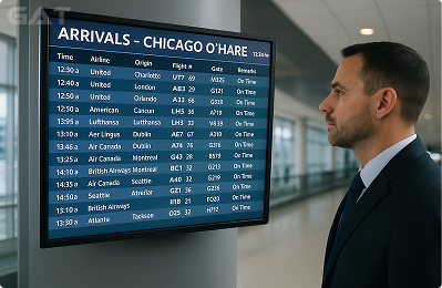 Real-Time Flight Monitoring at Chicago O'Hare Airport