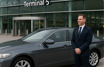 Airport taxi Heathrow to Brighton fixed-fare transfer service
