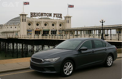 Driver tracks your flight Heathrow to Brighton taxi