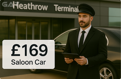 Driver Waiting Outsude Charlisle Castle taxi Airport Transfer