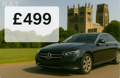 Driver Waiting Outsude Charlisle Castle taxi Airport Transfer