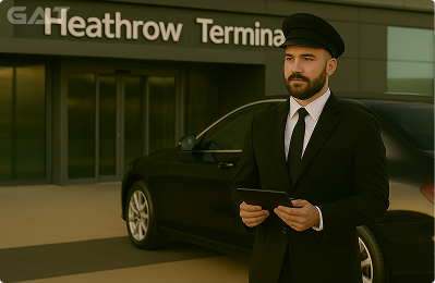 HeathrowTo Hadrian’s Wall Taxi Waiting Outside Terminal