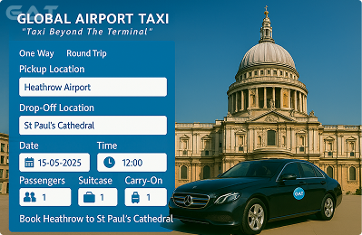 Booking Process Private car from Heathrow to St Paul’s Cathedral