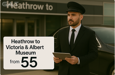 Family taxi to Victoria and Albert Museum from Heathrow