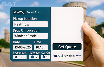Booking Process for Heathrow to Windsor Castle Taxi