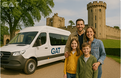Group taxi transfer Heathrow to Warwick Castle