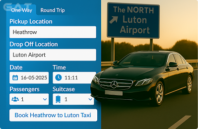 Booking Process Private car from Heathrow to Latwick
