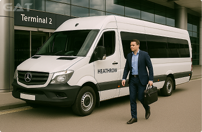Executive vehicle ready for heathrow Luton transfer