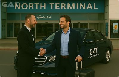 Bradford Airport Minicab Meet & greet included at Gatwick South and North Terminals