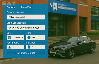 Booking Process Luxury minicab Heathrow to Wolverhapmton