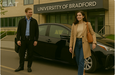 Taxi from Stansted Airport to Bradford - 24/7 Availability - Meet & Greet