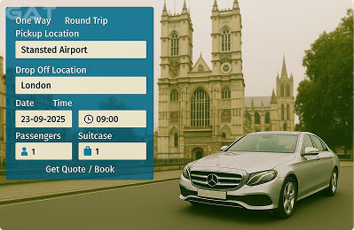 Book Airprt Taxi - Private car Stansted to London