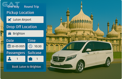 Book Airprt Taxi - Private car Luton to Brighton