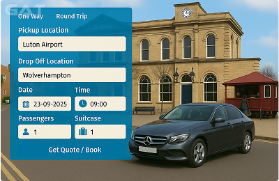 Book Airprt Taxi - Private car Luton to Wolverhampton