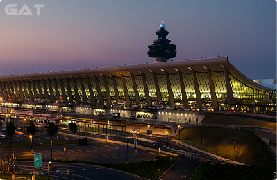 Pre-booked airport taxis waiting at Washington Dulles Airport