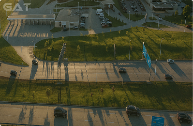 Pre-booked airport taxis waiting at Milwaukee Mitchell Airport