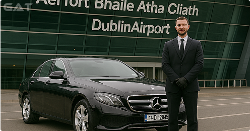 Pre-booked airport taxis waiting at Dublin Airport Taxi