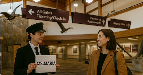 Meet & Greet with Real-Time Flight Tracking