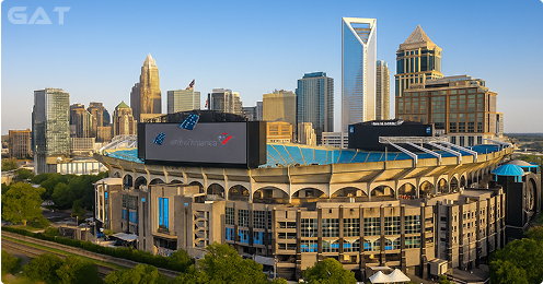 Top Destinations from CLT Airport - Bank of America Stadium