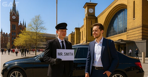 Pre-booked London King’s Cross Airport taxis Meet & Greet at the Arrivals Hall