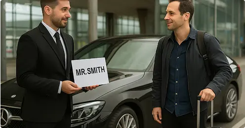 Pre-booked London Victoria Airport taxis Meet & Greet at the Arrivals Hall