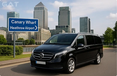 Book Your Reliable Taxi from Canary Wharf to Heathrow Airport Taxi