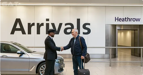 Pre-booked London Liverpool Street Airport taxis Meet & Greet at the Arrivals Hall