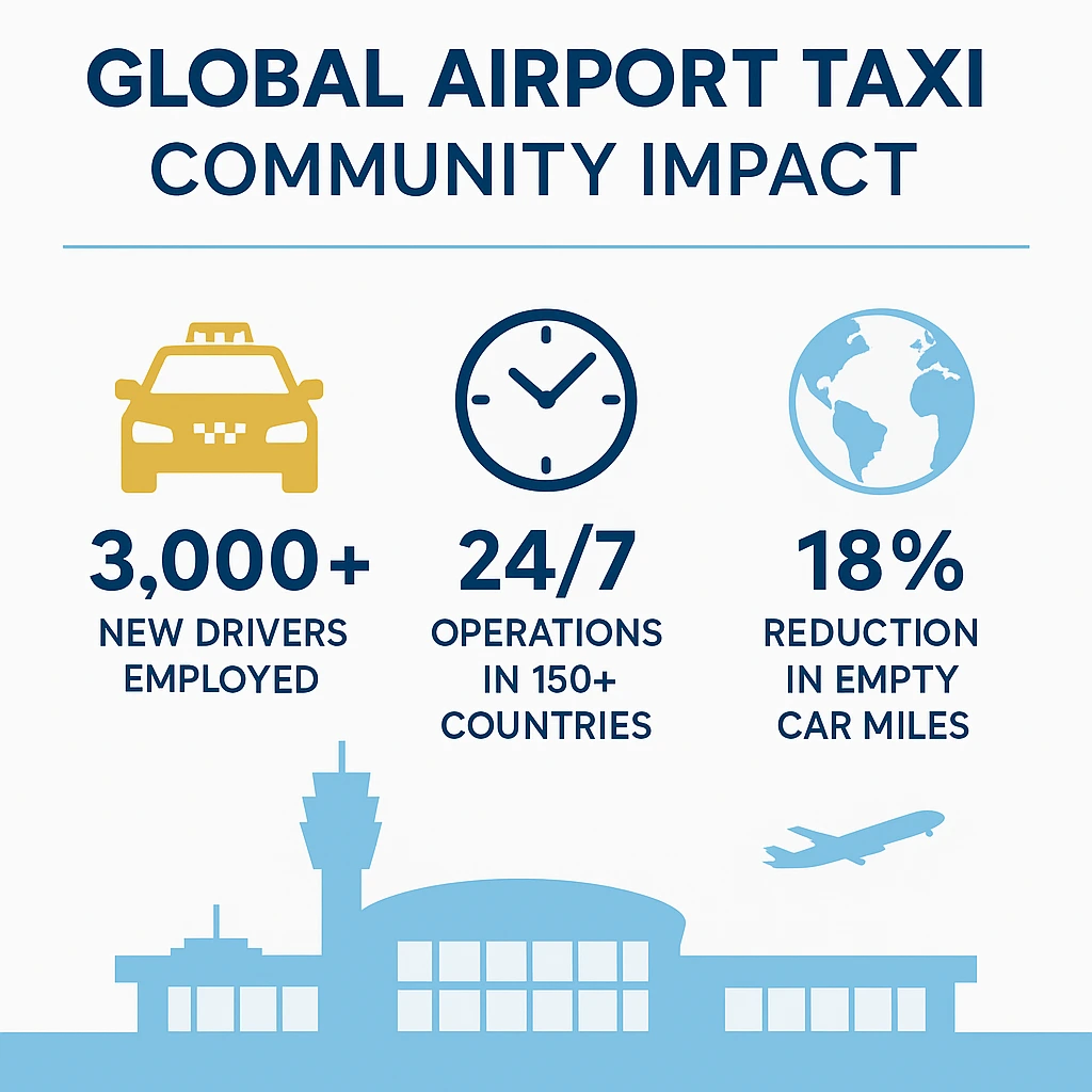 Clean infographic, branded with Global Airport Taxi colors.