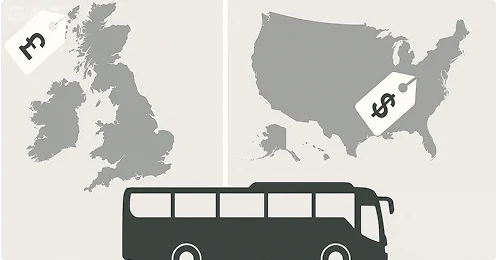 Regional guide to average coach hire prices for 50 seater coaches.