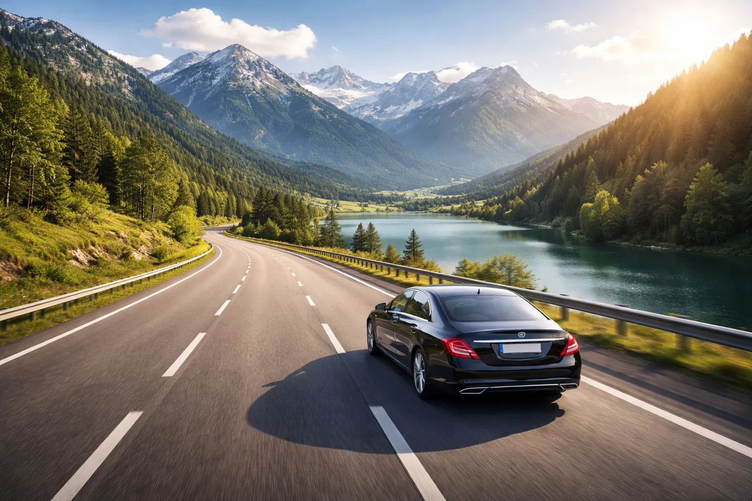 executive car moving to long distance