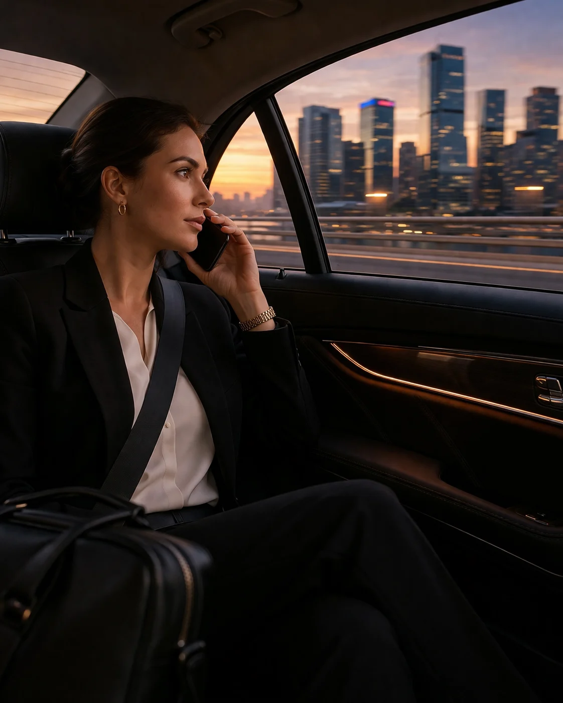 a passenger is on the call during the ride