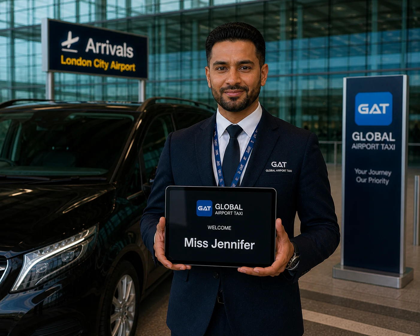professional driver at airport