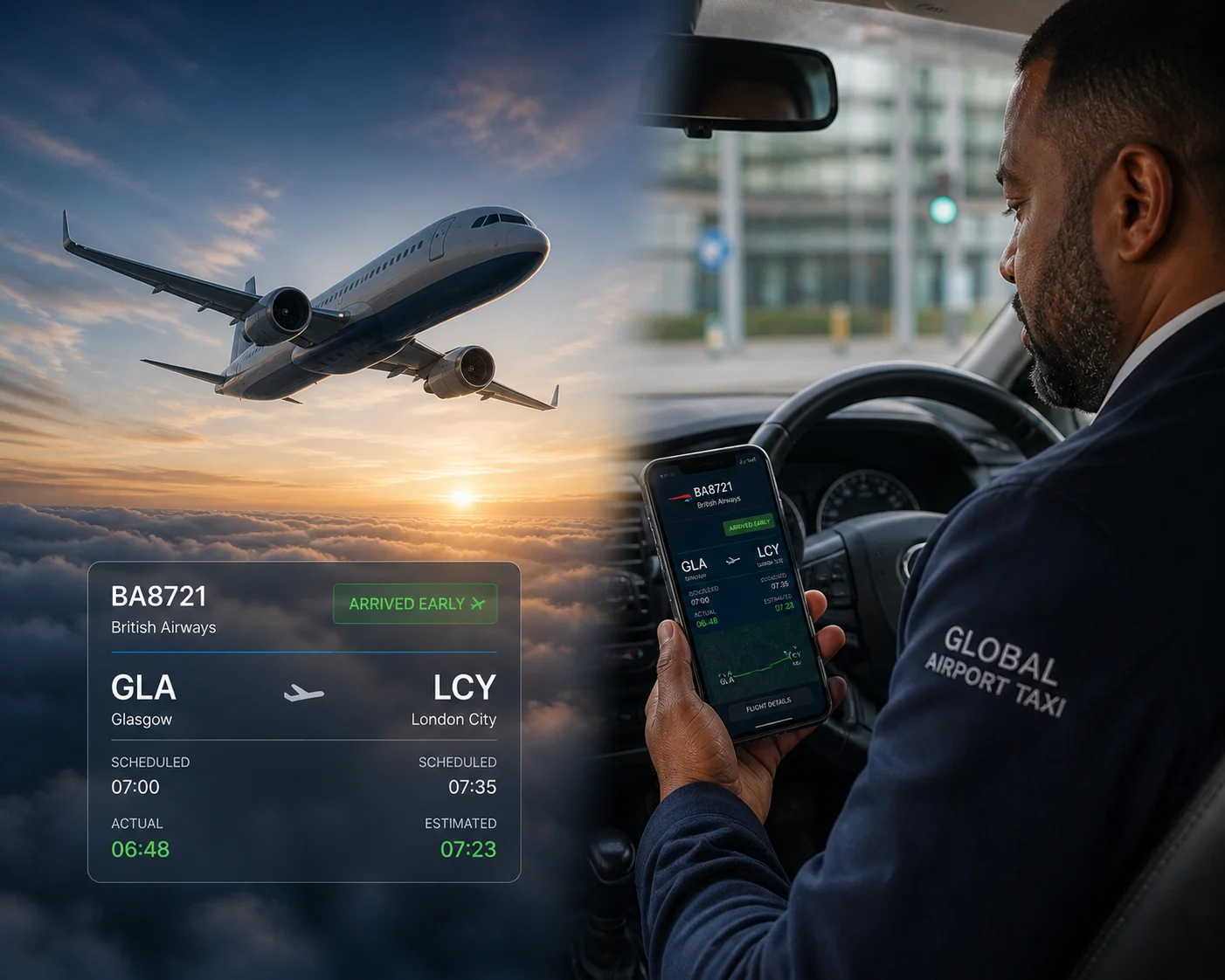 driver tracking flight