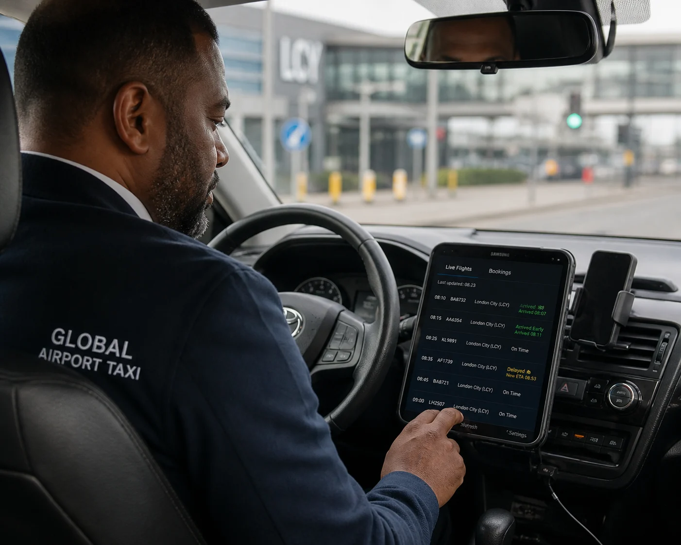 driver tracking live flights