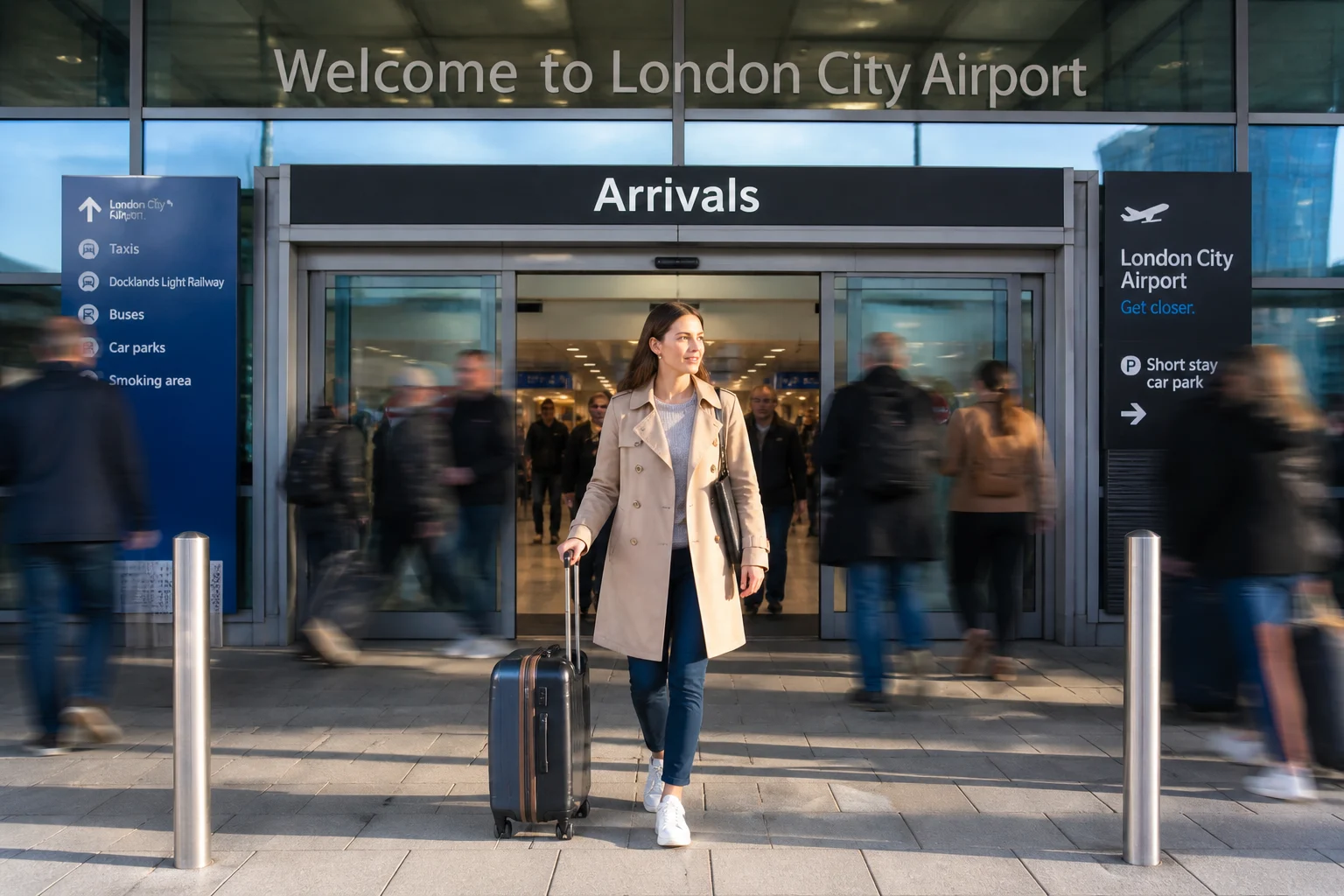 passenger at airport arrivals