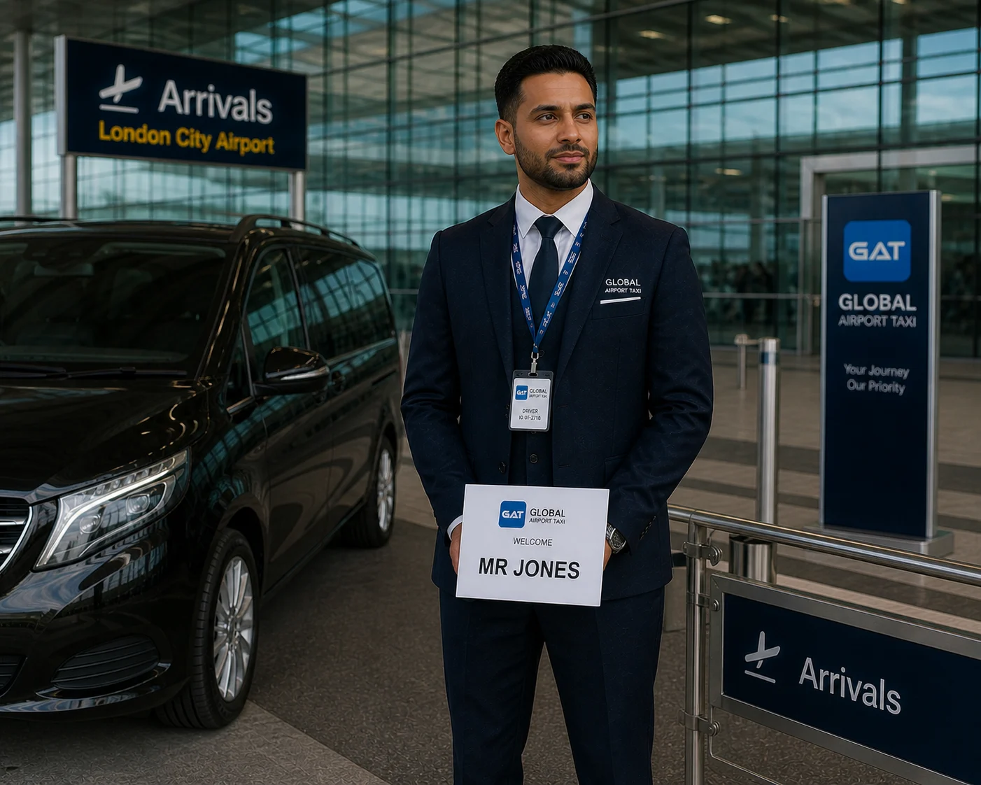 professional driver at airport