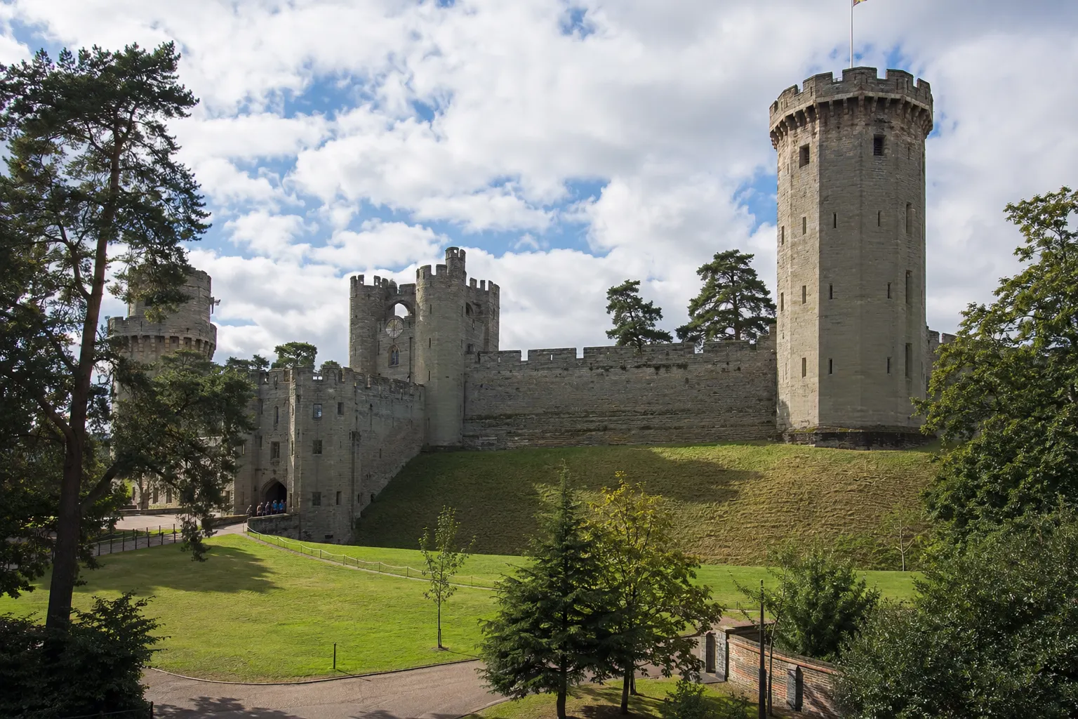 Historic castle under a cloudy sky
