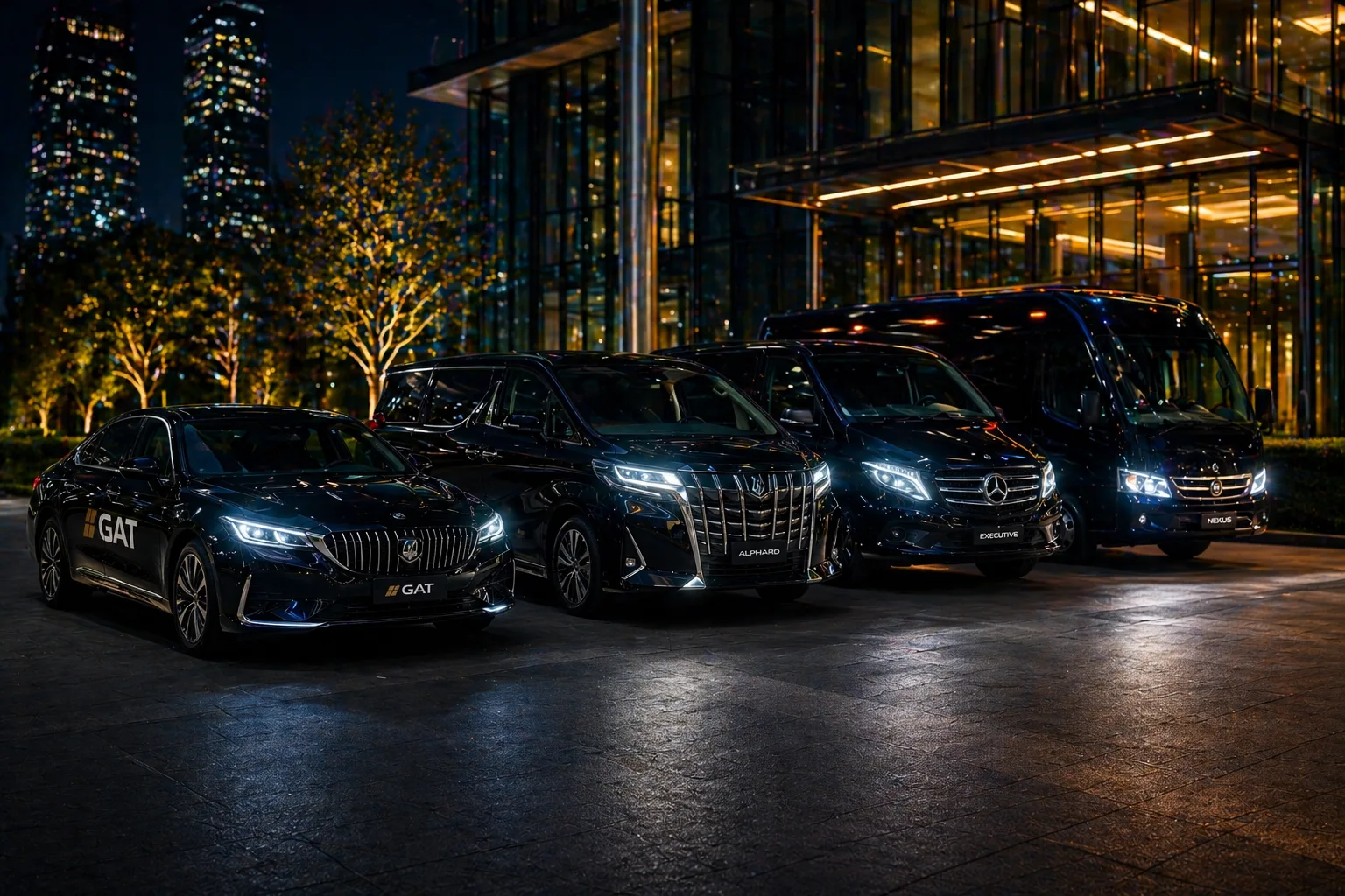 GAT fleet in night view