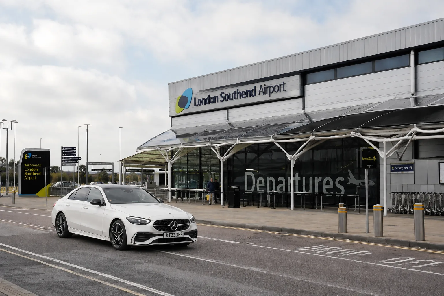 Taxi infront of Southend Airport