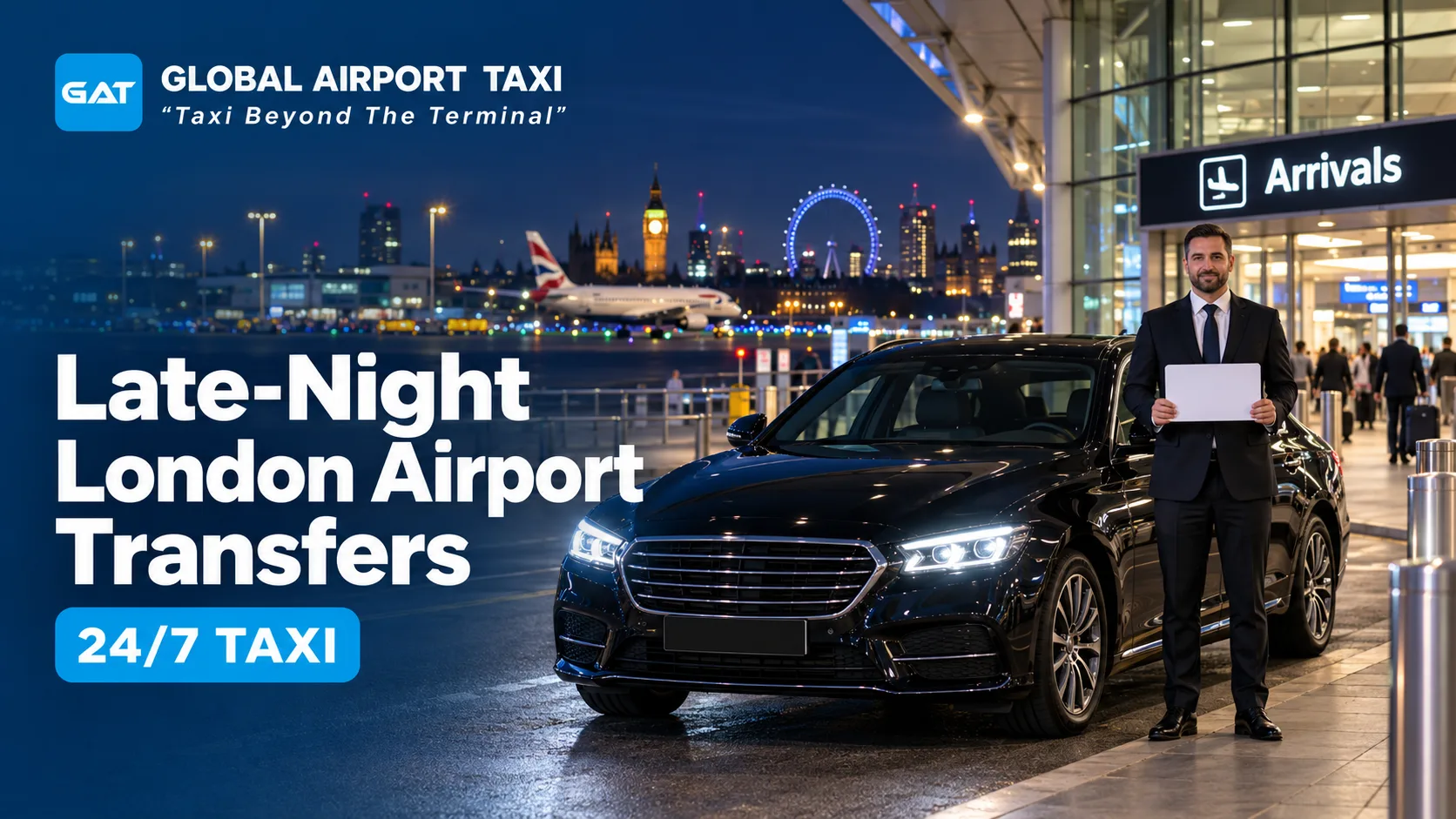 Late-Night London Airport Transfers | 24/7 Taxi