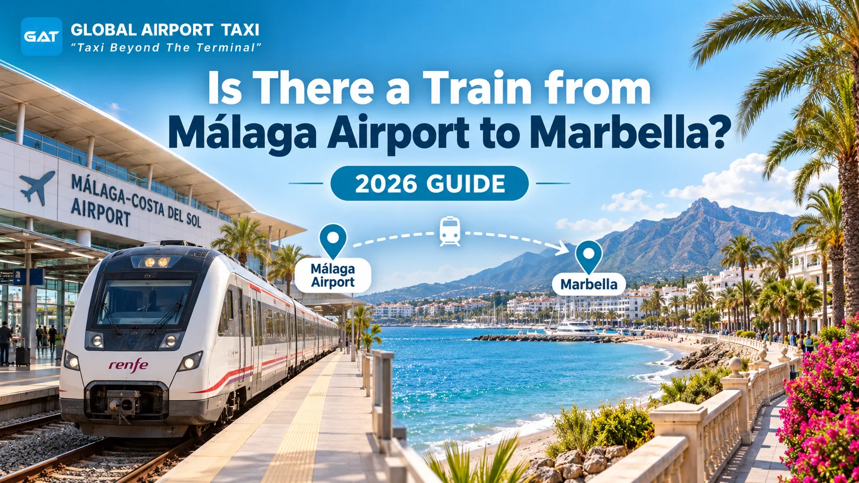 Avanza coach and taxi options at Málaga Airport for travel to Marbella
