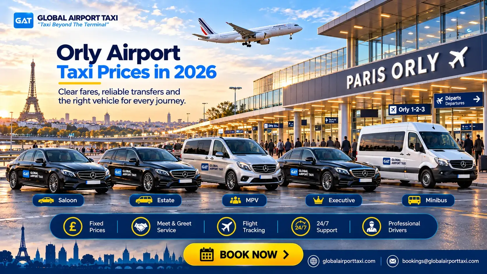 Orly Airport taxi prices in 2026